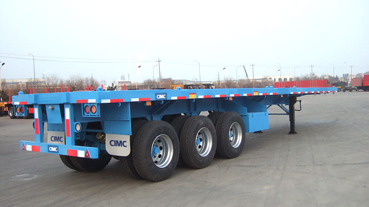 tri axle 40 foot flat bed trailer 