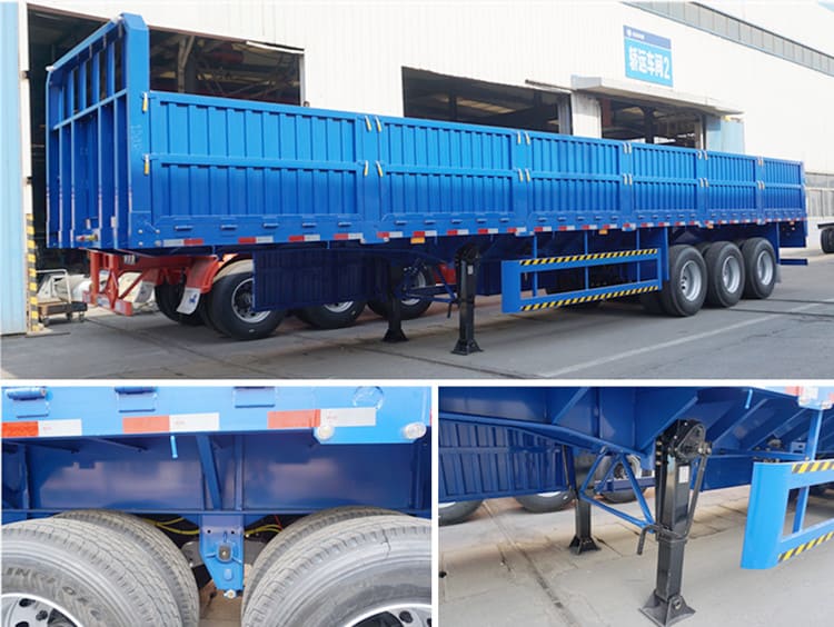 Cargo Semi Trailer | 60 Ton Drop Side Wall Trailer for Sale in Sudan 