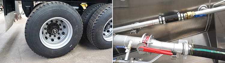 42000 liters truck alumium fuel tank trailer