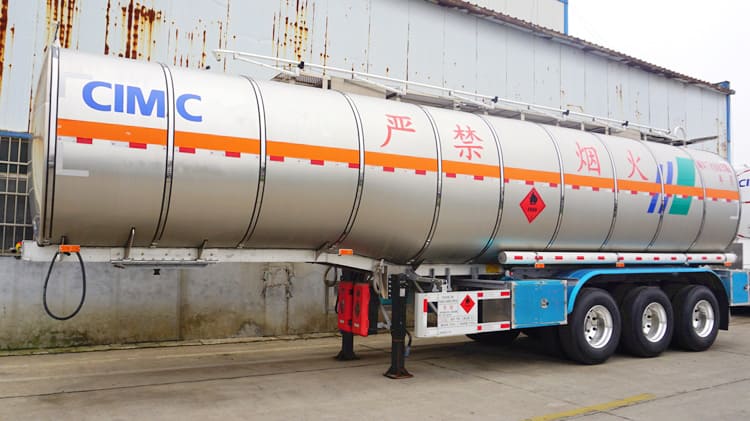 3 axles aluminum diesel transfer tank trailer