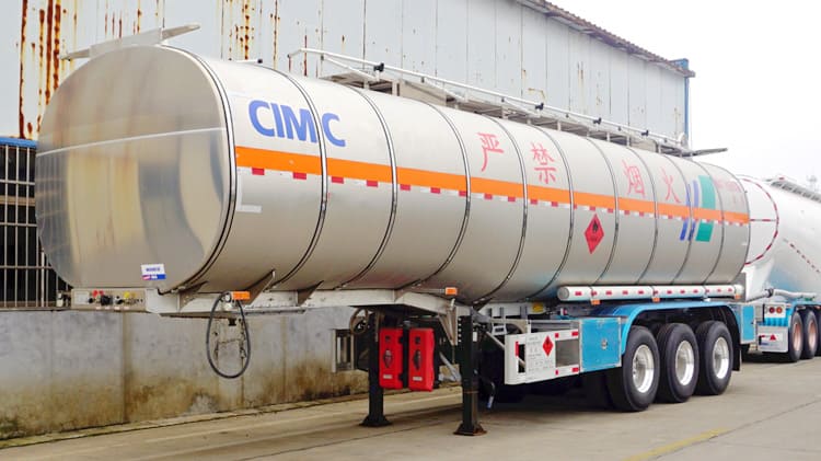 3 axles aluminum diesel transfer tank trailer