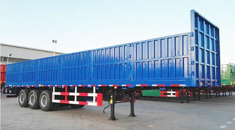 Used 60 Ton Side Panel Cargo Semi Trailer for Sale
