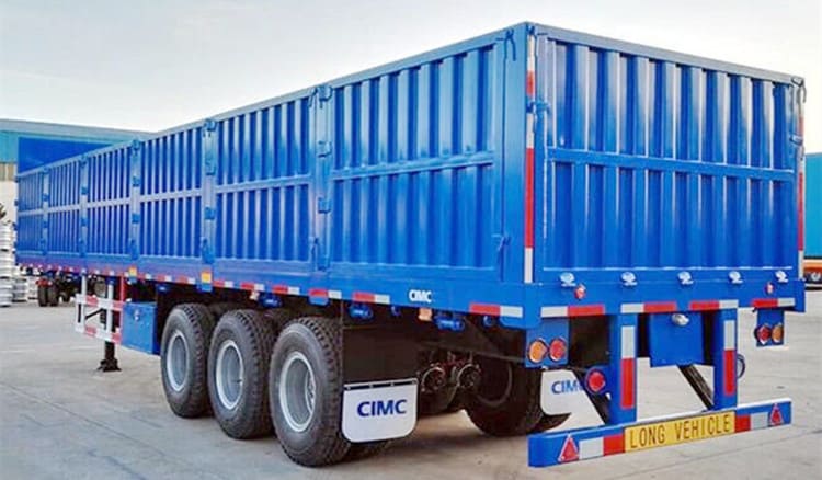 Used 60 Ton Side Panel Cargo Semi Trailer for Sale