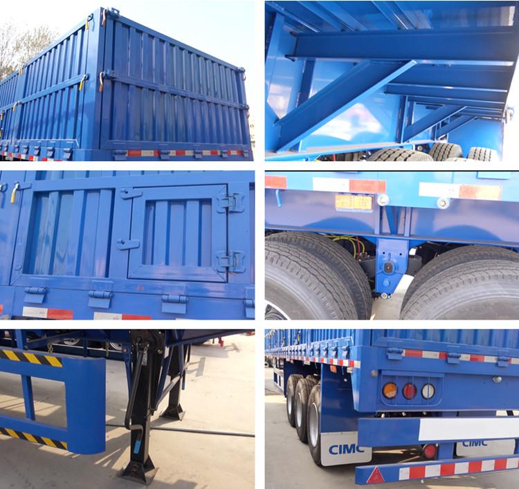 3 Axle Side Wall Semi Trailer for Container or Cargo