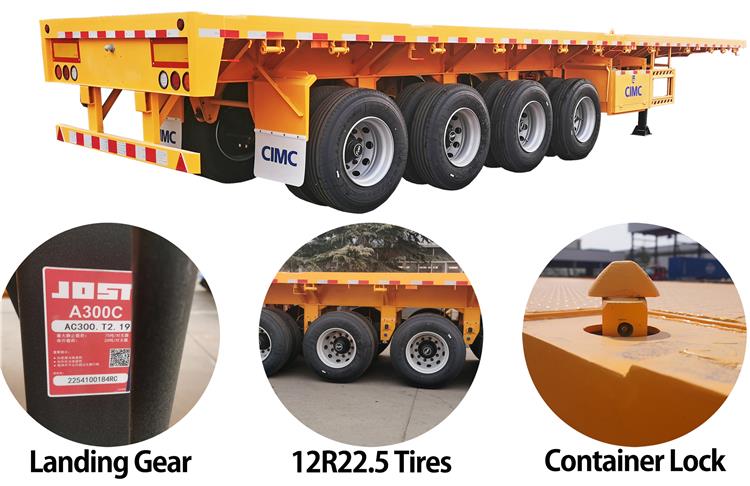 Semi Truck Flatbed Trailer for Sale Near Me Price | CIMC Vehicles