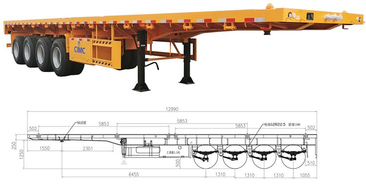 Semi Truck Flatbed Trailer for Sale Near Me Price | CIMC Vehicles