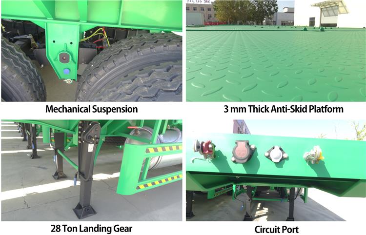 CIMC Semi Trailer Tri Axle Flatbed Trailer for Sale Flat Deck Trailer In Jamaica