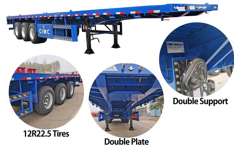 Three Axle Flatbed Trailer 3 Axle Flatbed Semi Trailer for Sale In Nigeria - CIMC Trailer