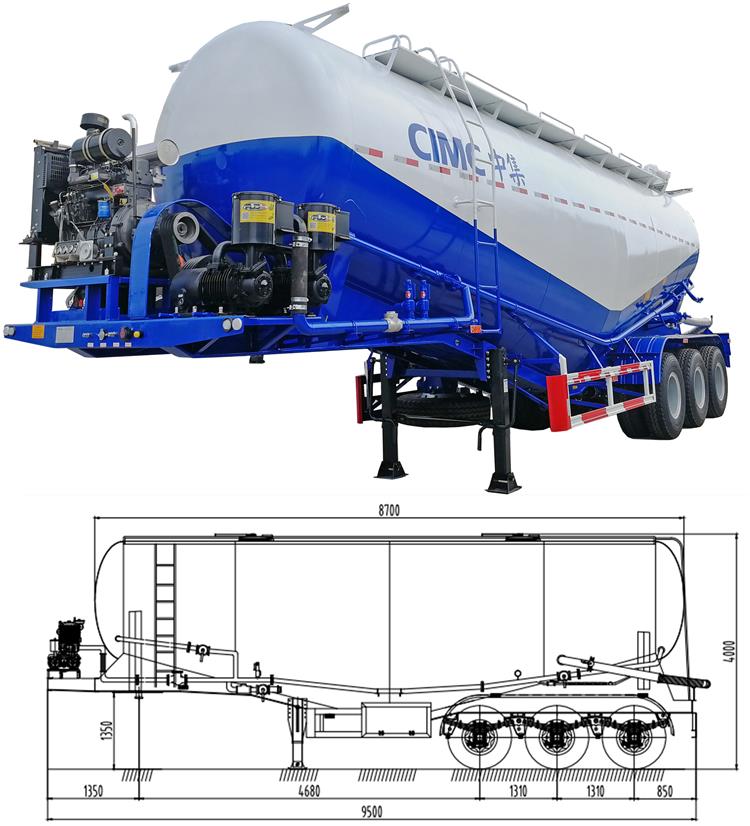 CIMC Bulk Cement Tanker Semi Trailer Manufacturer for Sale | CIMC Top Trailer