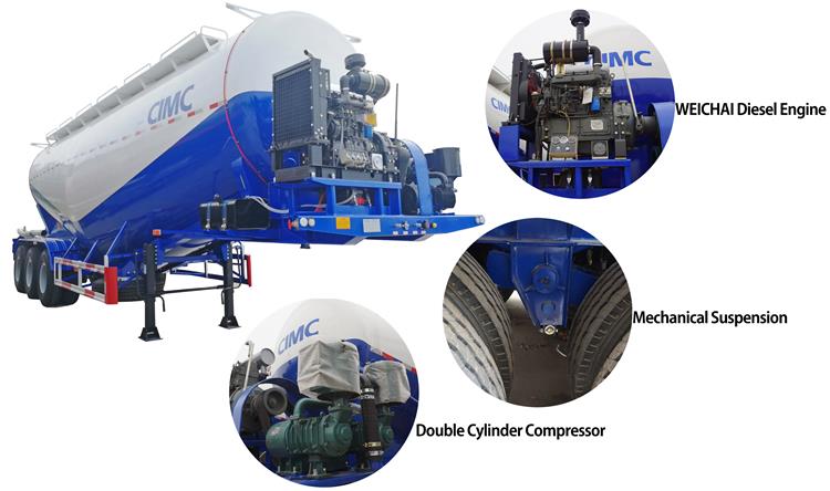 CIMC Bulk Cement Tanker Semi Trailer Manufacturer for Sale | CIMC Top Trailer