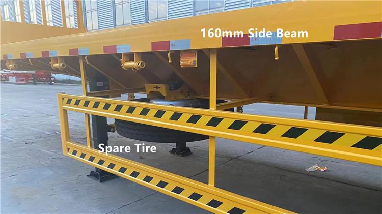 CIMC 12.5m Flatbed Trailer with Front Wall for Sale In Zimbabwe Harare