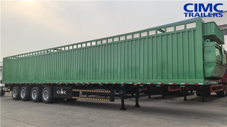 CIMC 4 Axle Fence Cargo Trailer with Bogie Suspension for Sale In Senegal