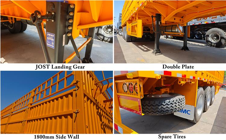 Tri Axle 80 Ton Fence Semi Trailer for Sale in Senegal