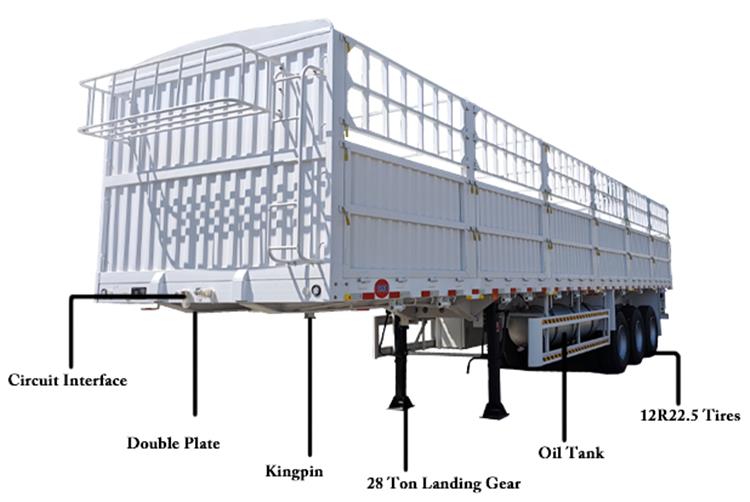 CIMC 60 Ton Fence Semi Trailer for Sale In Nigeria Lagos