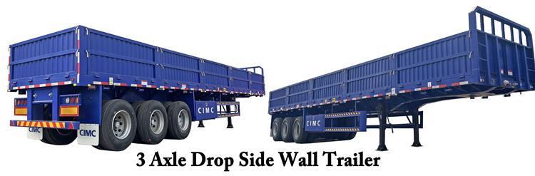 60 Ton Drop Side Wall Trailer for Sale In Zimbabwe