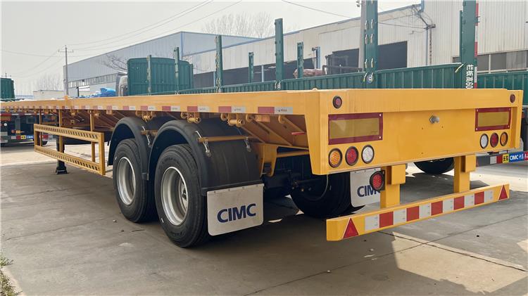 CIMC 2 Axle 40ft Flatbed Container Trailer for Sale In Jamaica