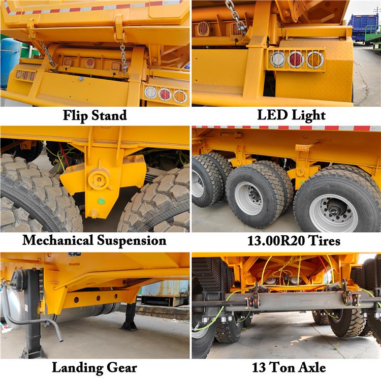 CIMC 3 Axle 60 Ton Dump Semi Trailer for Sale In Tanzania