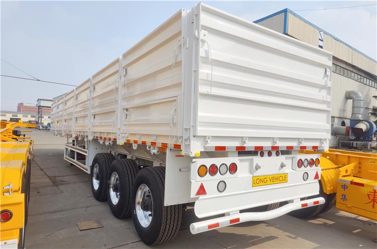 CIMC Tri Axle Grain Trailer with Single Tires for Sale In Zimbabwe Harare