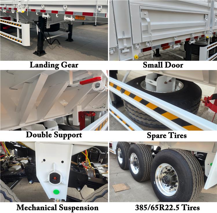 CIMC Tri Axle Grain Trailer with Single Tires for Sale In Zimbabwe Harare