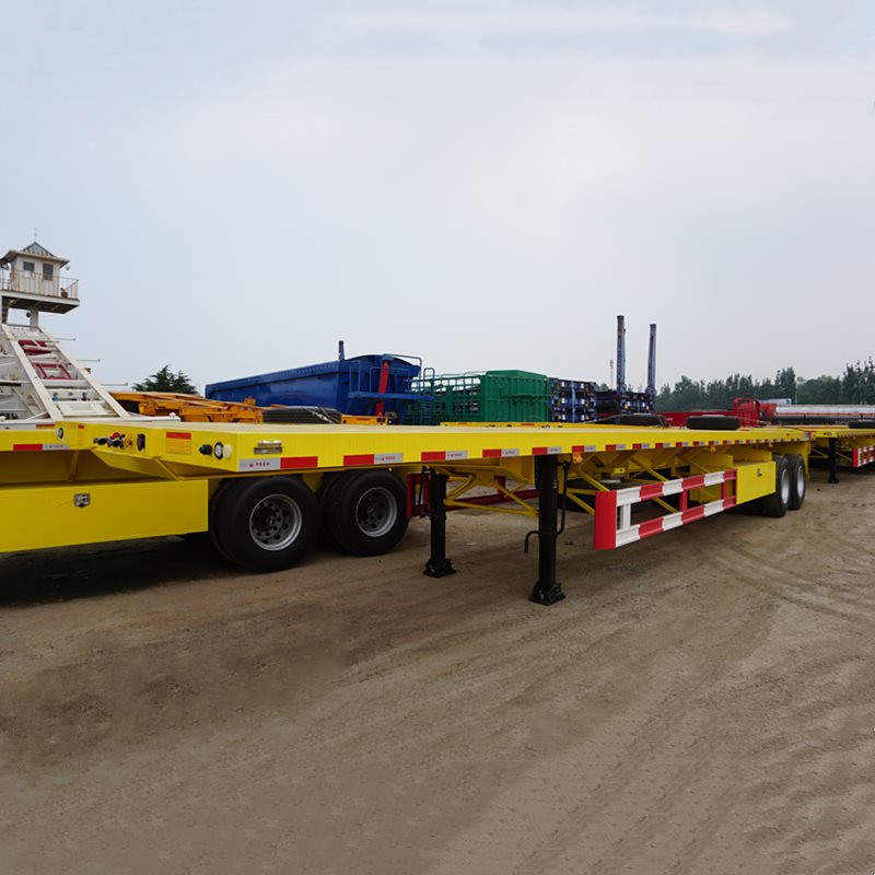 CIMC 2 Axle Semi Truck Flatbed Trailer