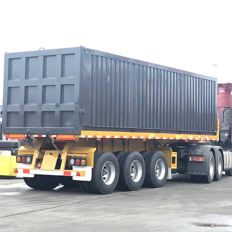 CIMC Tri Axle Flatbed Tipper Trailer