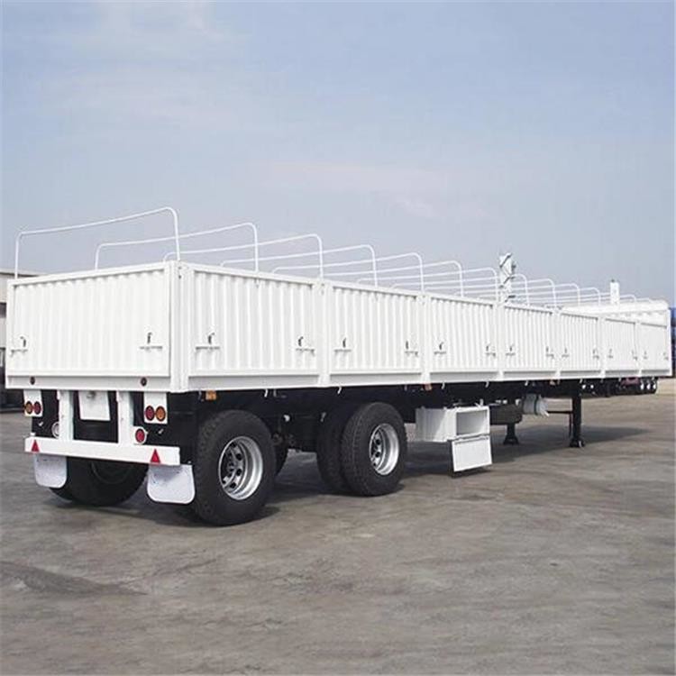 2 Axle 60T CIMC Platform Drop Sidewall Semi Trailer For Sale