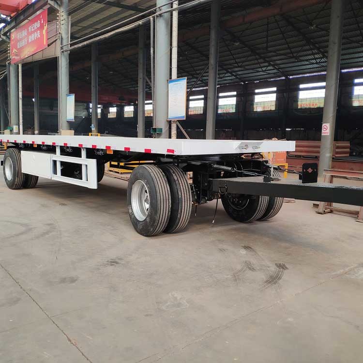 CIMC 30 Tonne 20ft Container Flat Deck Full Drawbar Trailer for Sale