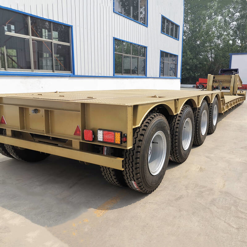CIMC 4 Axle Heavy Duty Removable Detachable Gooseneck Lowboy Trailer ...