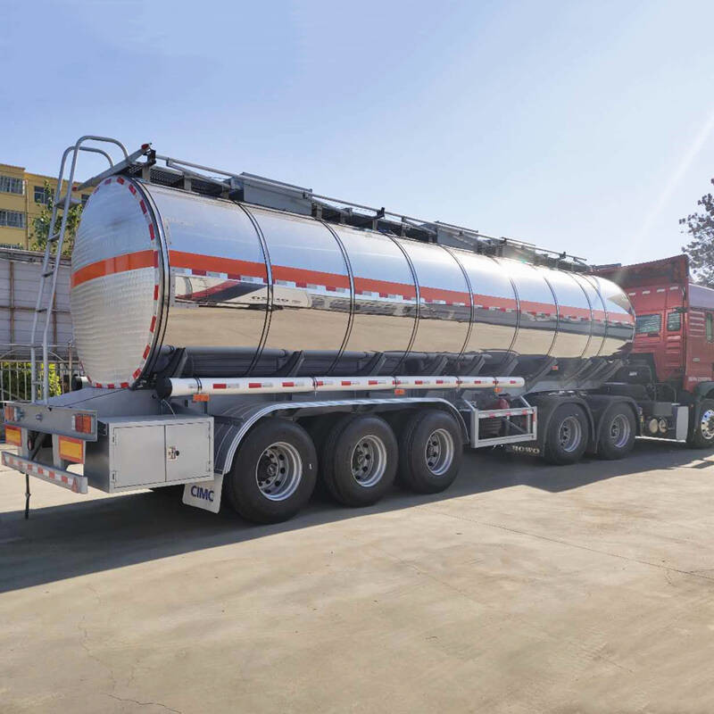 3 Axle Fuel Transport Stainless Steel Tanker Trailer CIMC Manufacturers