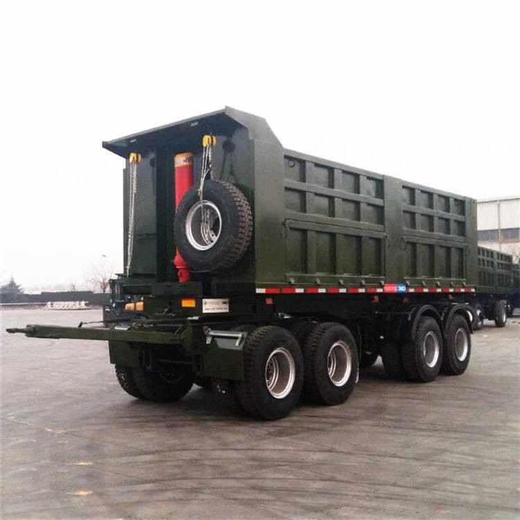 4 Axle Hydraulic 35Cbm Drawbar Tipper Trailer for Sale-CIMC Trailer