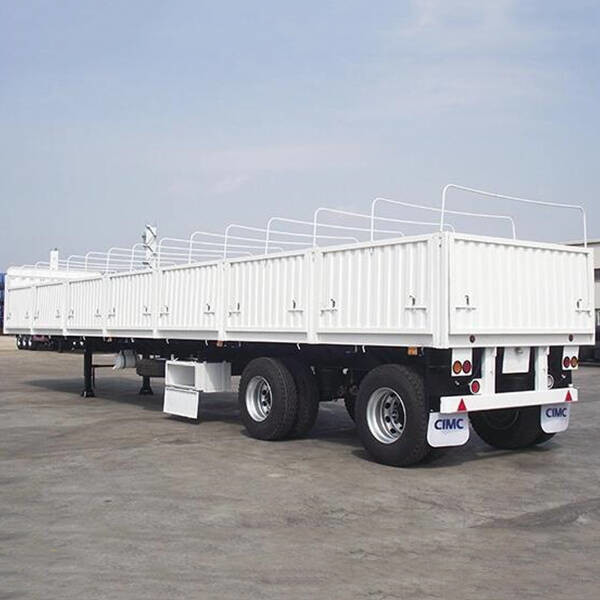 CIMC Fence Semi Trailer 3 Axle 50Ton Stake Trailer For Sale