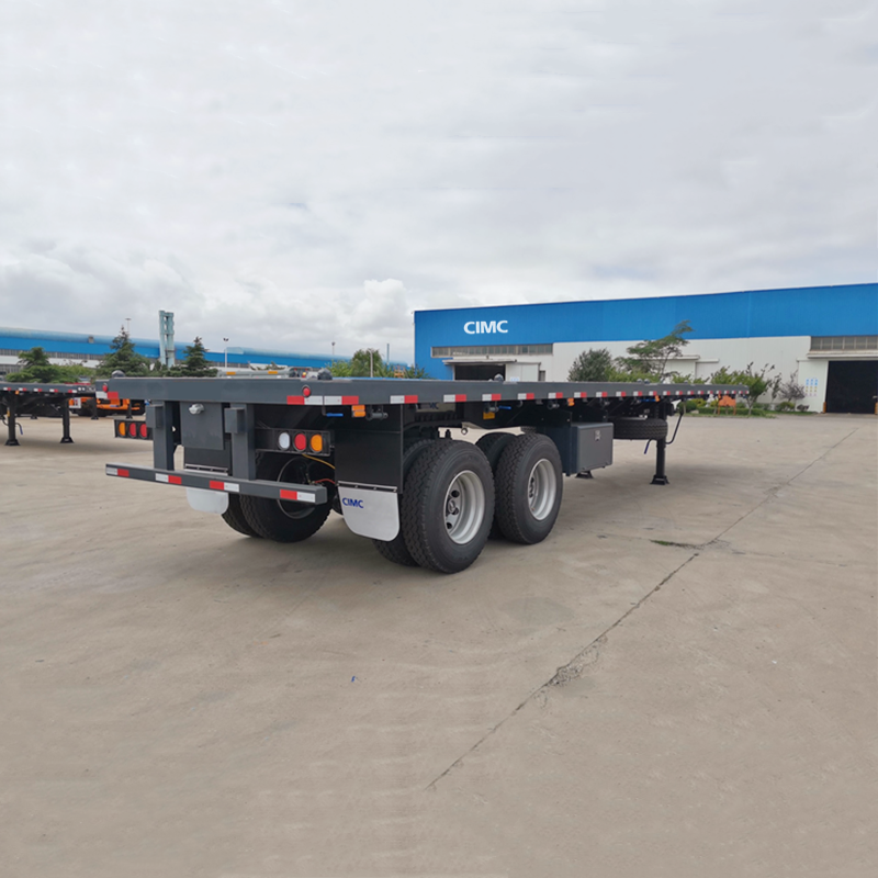 2 Axles Flatbed Semi Trailer