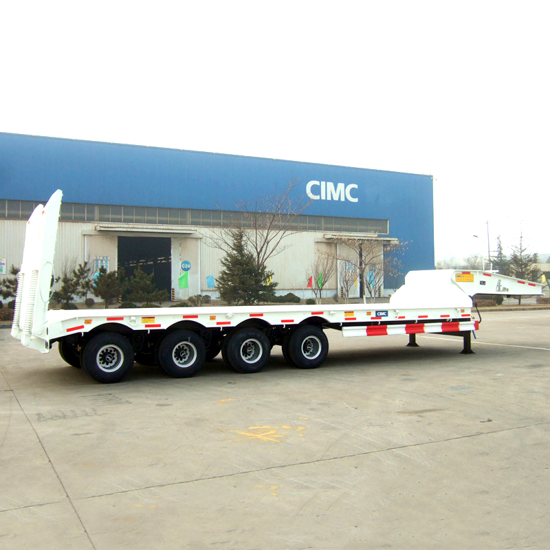 4 Axles 80 Ton Lowbed Semi Trailer