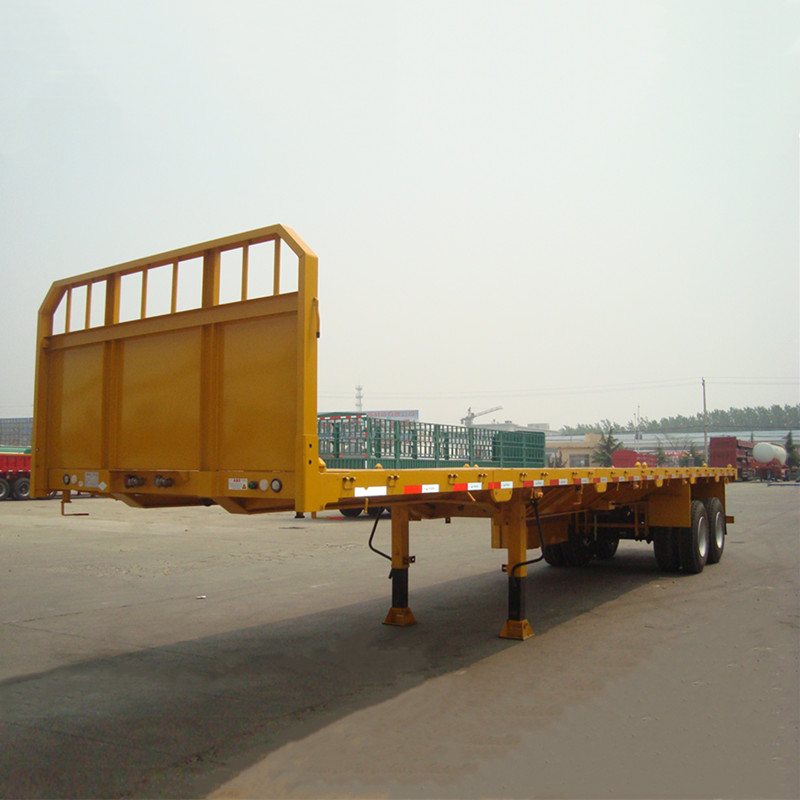 Double Axle Flatbed Semi Trailer
