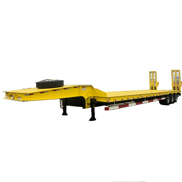 CIMC Tri Axle 80 Ton Semi Low Loader Trailer