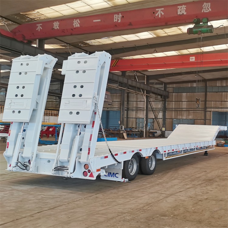 CIMC 2 Axle 80 Ton Low Bed Truck Trailer for Sale CIMC VEHICLE