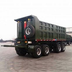 4 Axle Hydraulic 35Cbm Drawbar Tipper Trailer for Sale-CIMC Trailer
