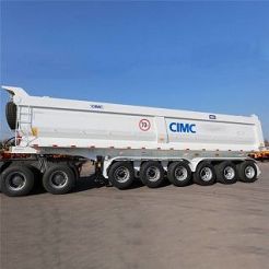 6 Axle Truck End Dump Semi Trailer Capacity-CIMC Manufacturer
