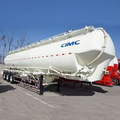 Fly Ash Wheat Flour Bulk Cement Tankers Trailer for Sale-CIMC