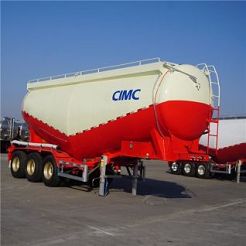50-55cbm Bulk Cement Powder Tankers Truck for Sale-CIMC Manufacturer