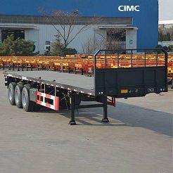 Tri Axle Flatbed Trailer With Front Wall