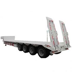 4 Axle 120 Ton Semi Low Bed Trailer Truck for Sale